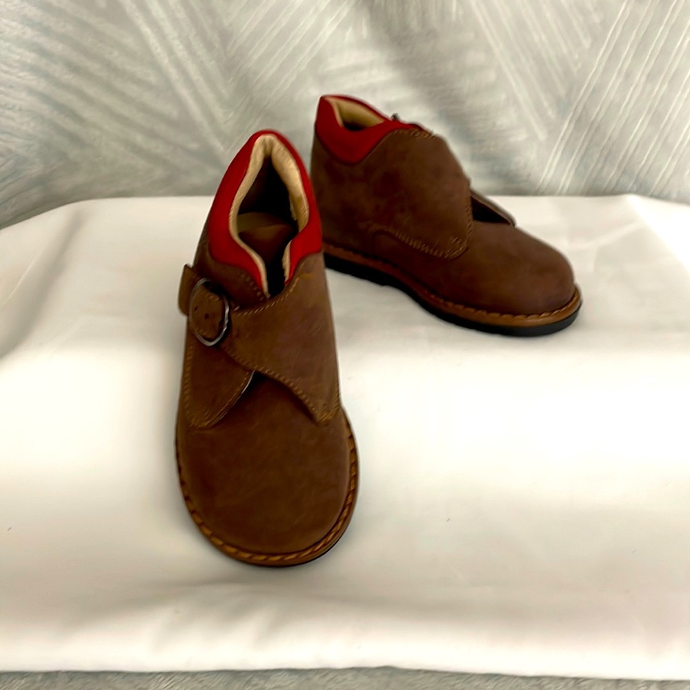 Babybotte For You Baby Boy Leather Boots Size 3 Brown Red VGUC